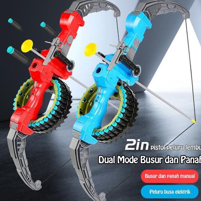 OARINAX Set Mainan Paket Lengkap Dual Mode Anak Busur Panah Crossbow dan Shot