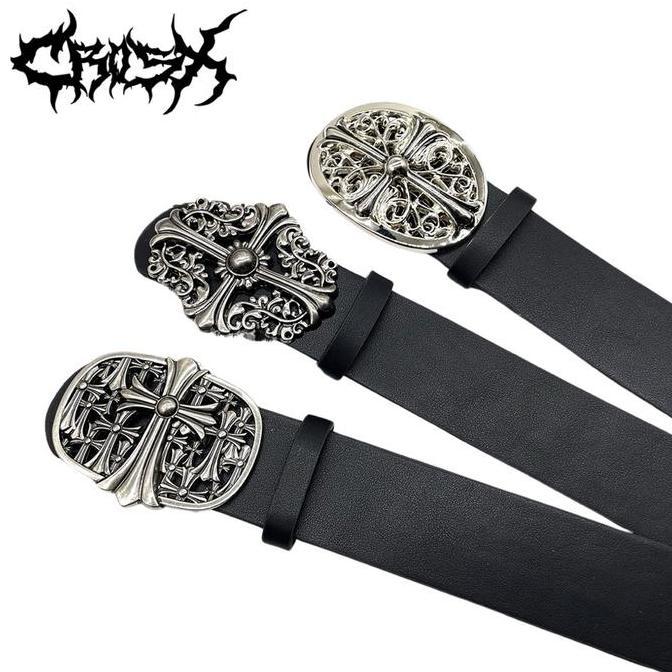Promo Nov Ch Belt / Ikat Pinggang Kulit Pu Leather Ring Chain Belt Sabuk Lubang Baris Eyelet Indepen