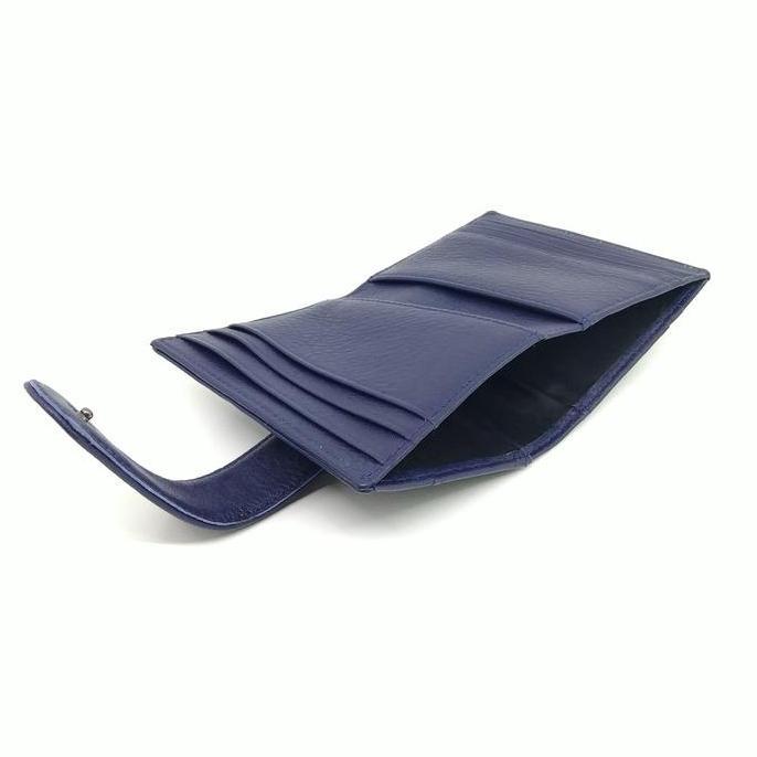 Dompet Wanita Kulit Asli Kancing Minimalis Merah Hijau Hitam Biru Coklat Premium