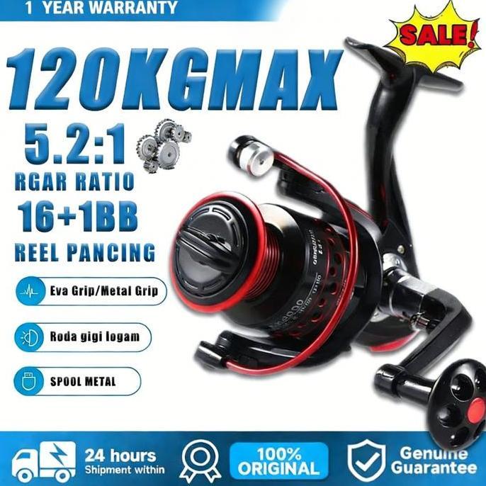 TERMURAH - Reel Pancing LK 7000 Putar Spool Metal Aluminium untuk Memancing Reel Pancing LK 7000