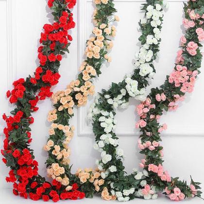 FAVORIT Bunga Hias Mawar Rambat Plastik/Bunga Rambat Mawar Plastik/Dekorasi Artificial Flower