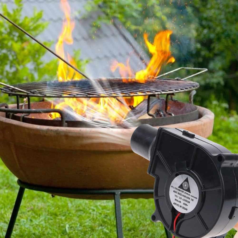 Blower Mini Bbq Kipas 1 Set/Portable Blower Keong Angin Dengan Adaptor/Blower Ac Turbocharger Portab