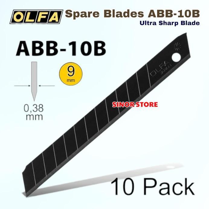 Olfa Refill Cutter 9mm Spare blade ABB-10B (10pcs per pack)