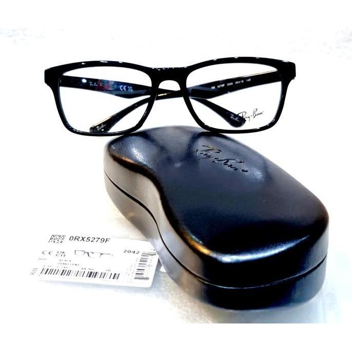 New  FRAME KACAMATA RAYBAN RB5279F 2000 55-18-145 shiny black original