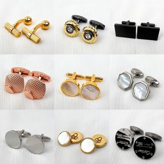 Cufflink Kristal Swarovski Diamond Mewah Thobe Kabak Mix
