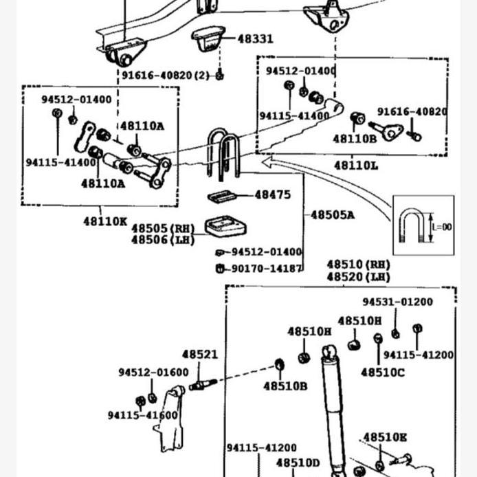 karet stopper hardtop fj40 bj40 spring bumper gum depan kiri ori