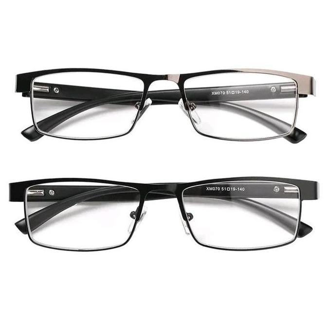 New  Kacamata Photocromic Pria Wanita Frame Titanium Anti Radiasi Hp Komputer Lensa Normal Plus Minu