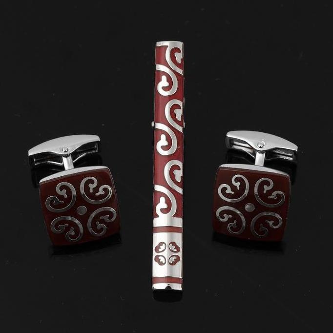 New  Cufflink Dan Jepit dasi FREE KOTAK PREMIUM