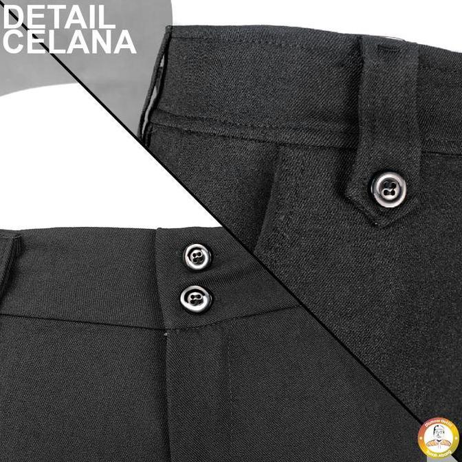 One Set Setelan Jas Blazer Celana Bahan Panjang Kancing Saku Stelan Jas Kerja Kantor Cewe Polos Dewa