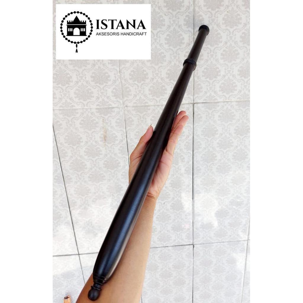 tongkat pentungan bahan kayu galih kelor hitam