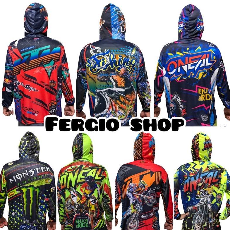 BESTPROMO baju balap dewasa kupluk/ baju balap dewasa topi/ baju motorcross XL topi/ atasan balap de