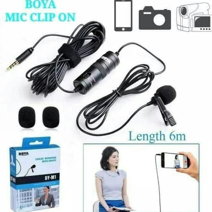 READY Microphone BOYA BY M1 MIC CLIP ON BOYA MIC JEPIT