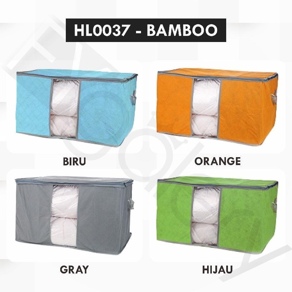 HEMAT HL0037 Bamboo Storage Box Tempat Penyimpanan Baju Organizer Model Tidur Y1031