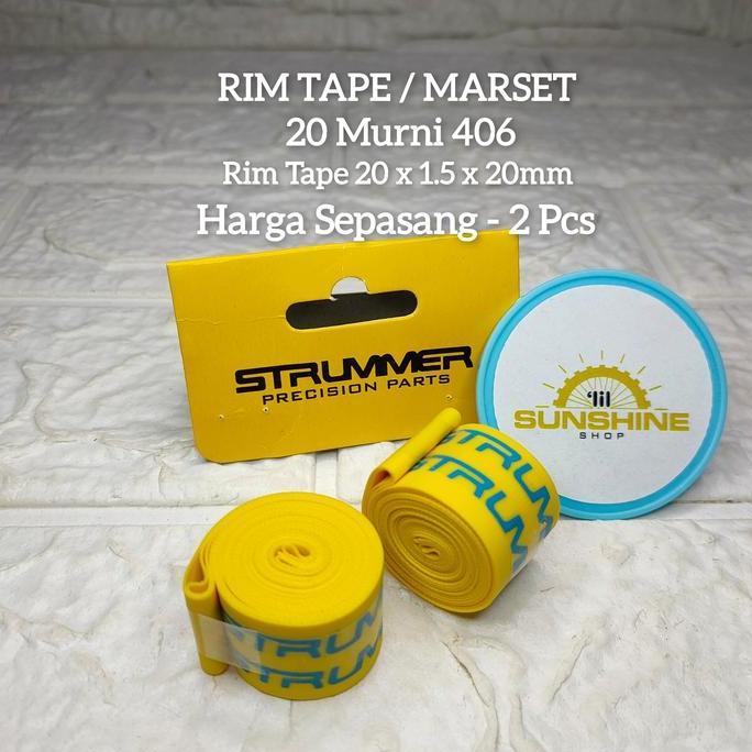 Ready Rim Tape 20 Murni STRUMMER Rims Marset Velg Sepeda BMX Lipat 20 ETRTO 406