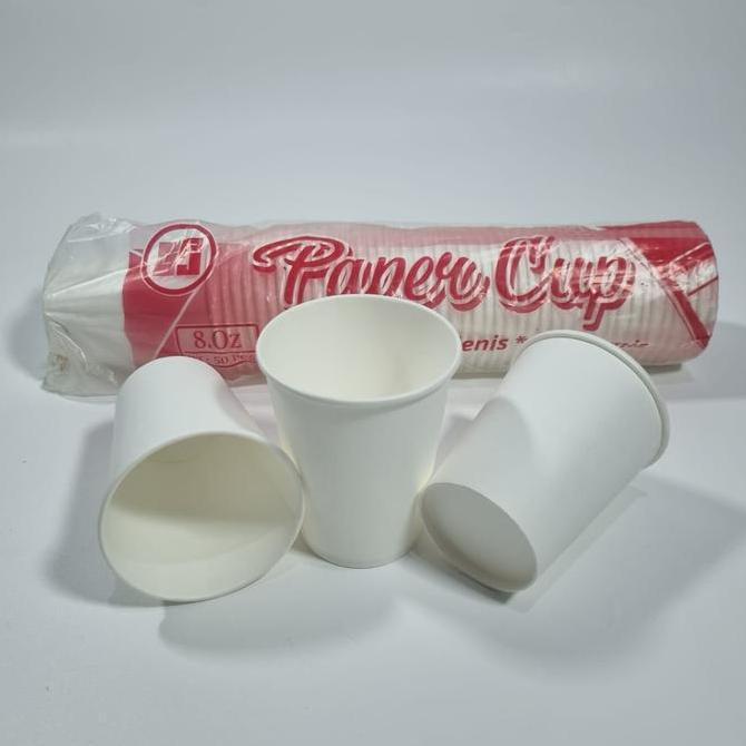 Ready  Gelas Kertas Gelas Kopi Paper Cup Uk 8 Oz Merk GPJ Tebal Berkualitas
