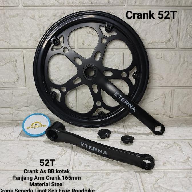 Ready Crank 52T ETERNA Gir Gear Tengah 52 T Sepeda Lipat Seli Balap Fixie RB