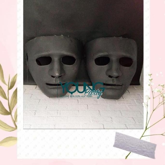 Ready  Topeng Anonymous Hitam / Topeng Hacker Hitam / Anonymous Mask