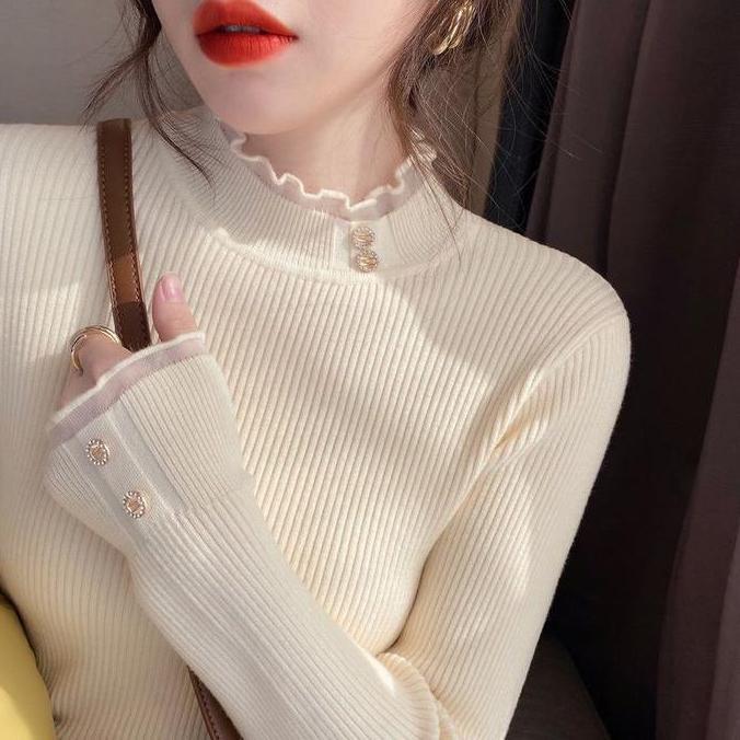 HCLL Baju Atasan Import Wanita Doris - Atasan Lengan Panjang Rajut Premium - Manset Wanita