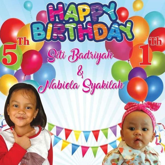 spanduk/banner ulang tahun anak ukuran 2x2 murah