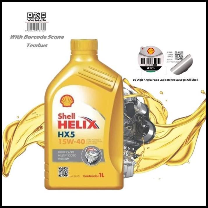 GRATIS ONGKIR OLI MESIN MOBIL SHELL HX5 HX-5 15W-50 15W50 1 LITER 