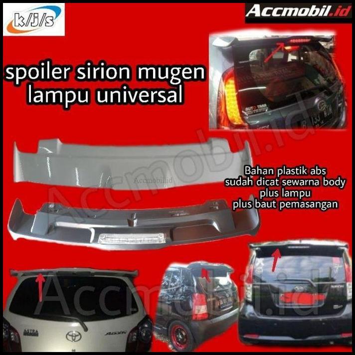 DISKON SPOILER DAIHATSU SIRION PERODUA MYVI PLASTIK DENGAN LAMPU 