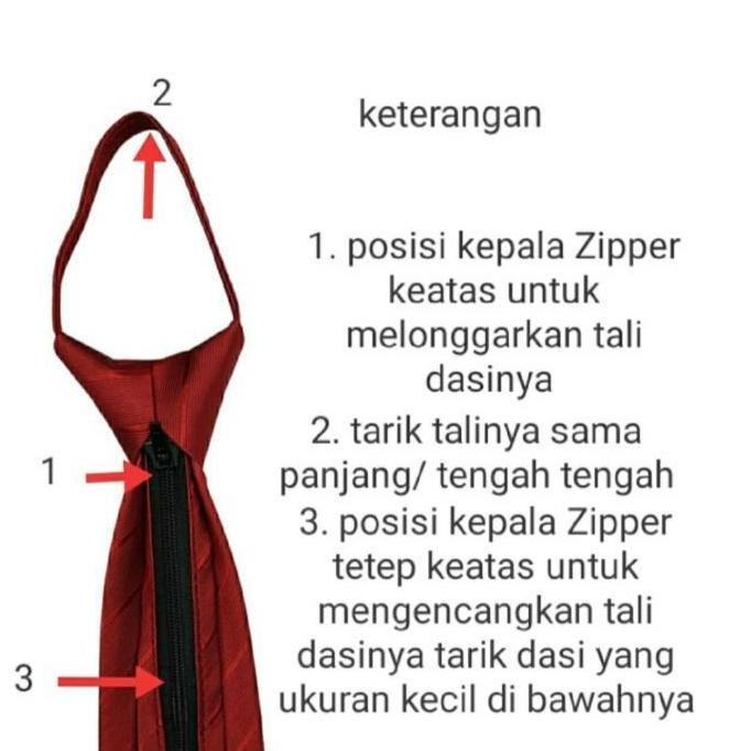 dasi merah maroon  dasi kantor pria  dasi instan deep maroon murah