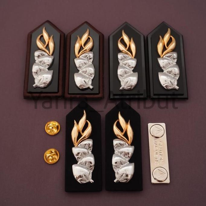 Pin Kerah Monogram Polri Pdh Pdu Premium Elegan Emas Padi kapas murah