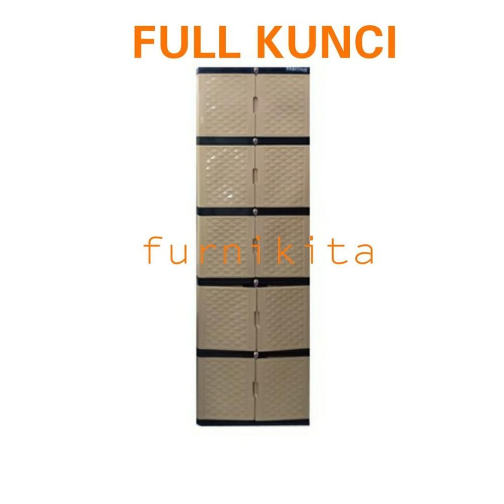 Murah Lemari Plastik Tabitha Mini Cabinet Serbaguna Full Kunci