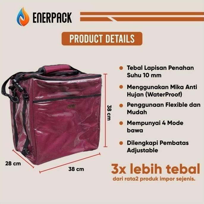 Halan- Enerpack Tas Gofood Grabfood Tas Ojol - Tas Delivery Tas Motor Ep-F