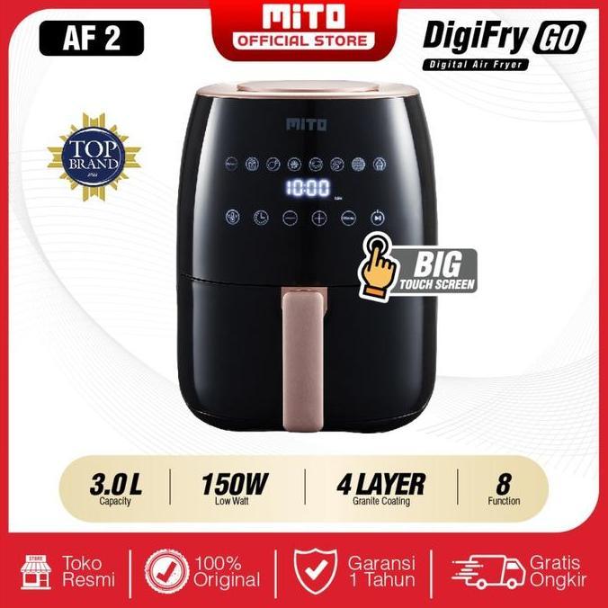 Air Fryer Mito AF 2 Low Watt 3 Liter Digi Fry Mito Air Fryer Mitochiba