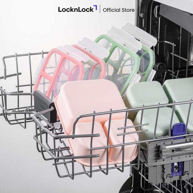 Lansungkirim- Locknlock Lunch Box To-Go 3 Compartment Kotak Makan 980Ml - Hpl781