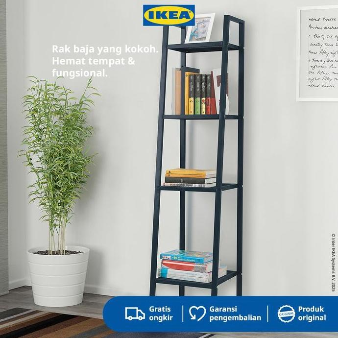 Ikea Lerberg Rak Serbaguna Minimalis Bahan Baja 35X148 Cm