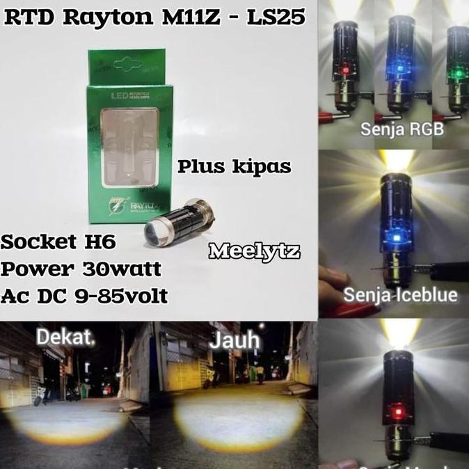 Rtd M11Z & M11Ls - Lampu Utama H6 Rtd Rayton Plus Senja Rgb Jauh Dekat D3 Putih Kuning M11Z Ls10 Ls2