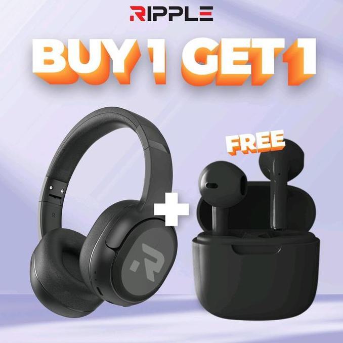 Morwe- Super Promo BundleRipple Rippods Headphone +True Go Tws Bluetooth Earphone