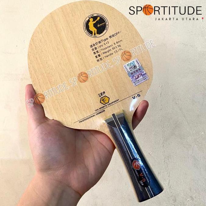 Kayu Pingpong 729 V-5 Carbon Blade Pingpong 729 V5 FL