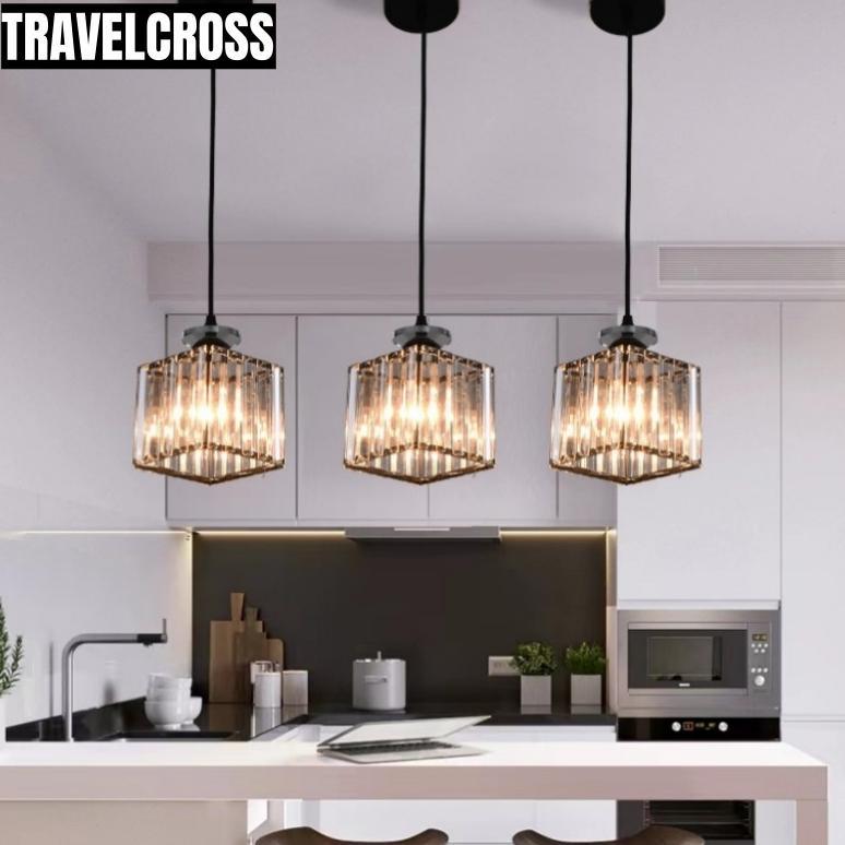 Murah Travelcross Lampu Plafon Gantung Kristal Minimalis Lampu Gantung Lampu Plafon Gantung Kristal