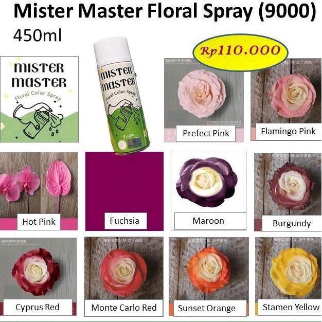 Mister Master Floral Color Spray (9000), cat bunga, spray bunga, pilok warna bunga, Design Master