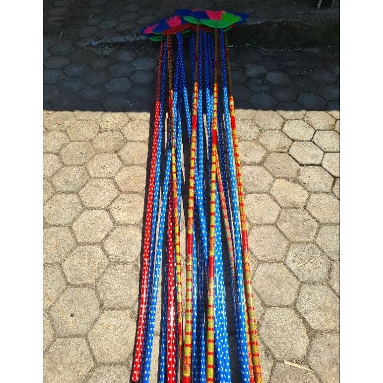 Sale Sapu Plafon/ Sapu Sawang Sarang Laba-Laba/ Sapu Langit Rumah Gagang Bambu Panjang 2,5 M