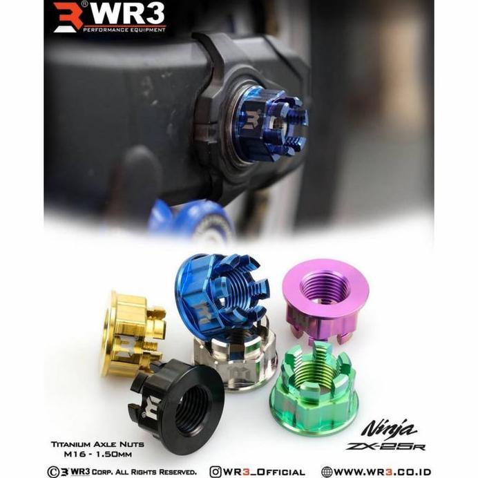 Champion Speed Shop Mur As Roda Belakang Titanium WR3 M16x1.50mm untuk Scoopy Vario 125 150 Fino War