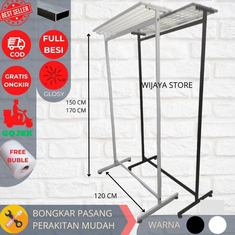 Cuci Gudang  Rak Gawang Baju Ram Full Besi - Rak Gawang Ram Berdiri