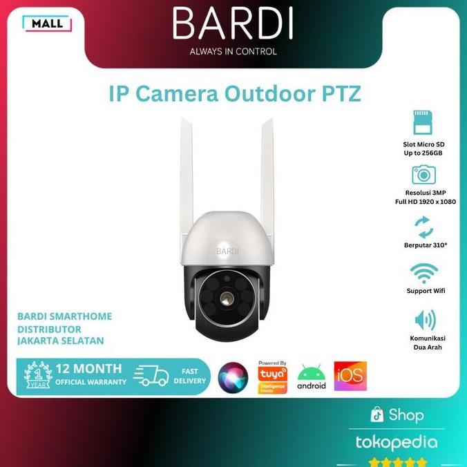 NEW BARDI IP CAMERA OUTDOOR PTZ KAMERA CCTV WIFI 2.4GHZ ORI