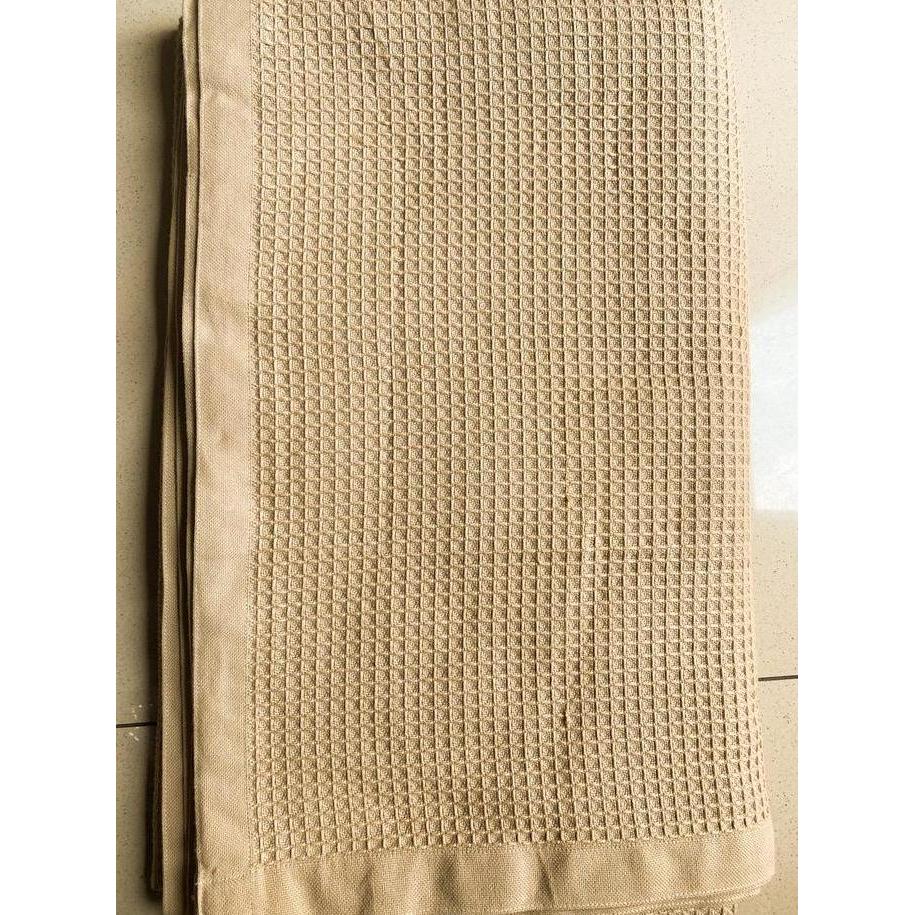 NEW SELIMUT WAFFLE WARNA PREMIUM TEBAL LEMBUT POLYESTER COKLAT ORI
