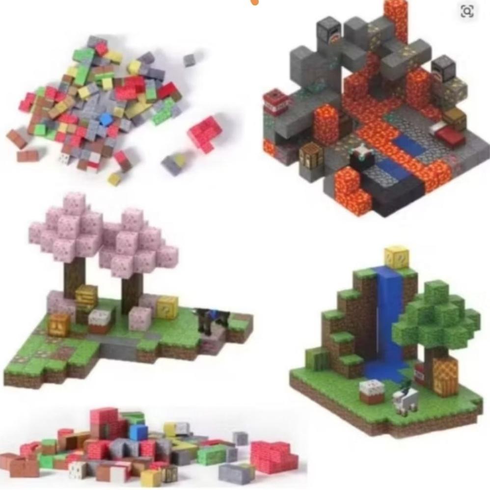 Termurah Mainan Anak Edukatif Balok Minecraft Magnet Balok Block Mainan Minecraft Magnetic Blok Buil