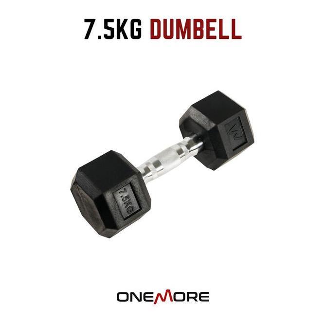 ONE MORE Dumbell Hexagonal 7.5kg Barbel