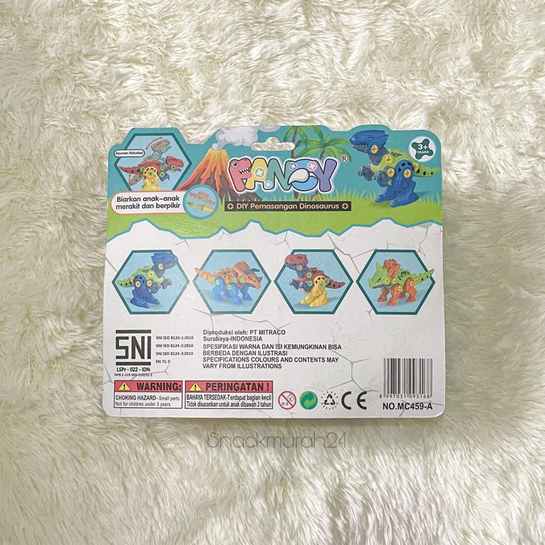 Premium Mainan Robot Dinosaurus Diy Jumbo Bongkar Pasang