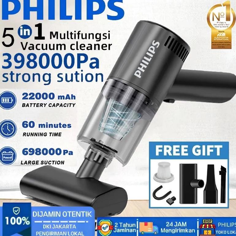 BEST SALE Philips Vacuum Cleaner 5 IN 1 Penyedot Debu Nirkabel Genggam 998000Pa Portabel Daya Tinggi