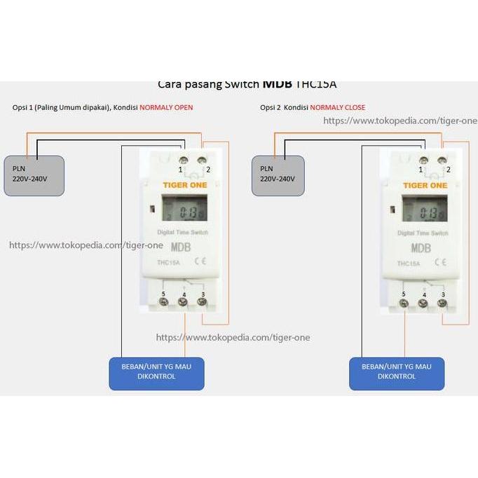 Punyakau- Mcb Timer Digital, Timer Switch Thc15A, Panel Lampu Listrik Otomatis