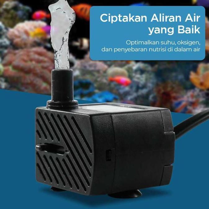 Skyfish- Pompa Celup Aquarium Kolam 3 4 5 Watt Mini Water Pump Submersible 220V Eu Plug