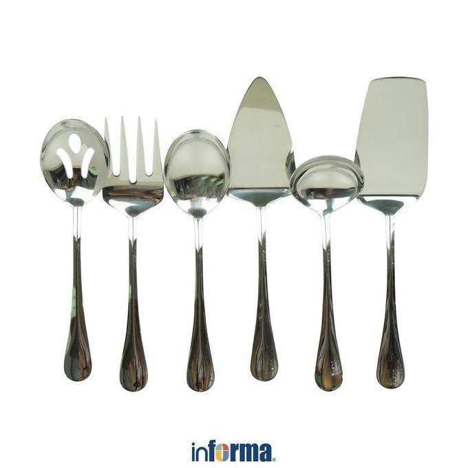 Informa Appetite Set 6 Pcs Basics Gourmet Sendok Saji Kue Centong Nasi Garpu Prasmanan Sendok Sayur 