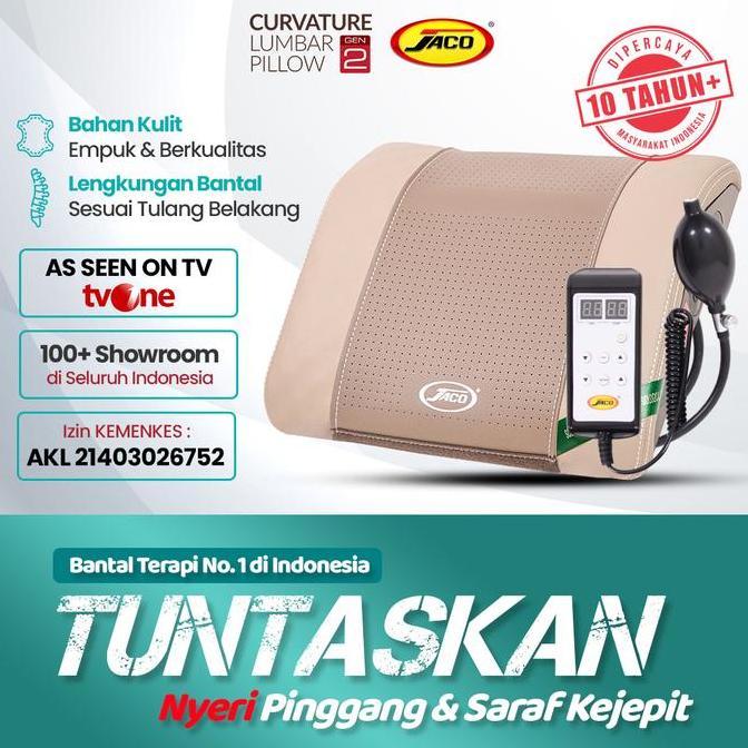 Terapi Nyeri Pinggang Saraf Kejepit Jaco Lumbar Pillow 100% Original